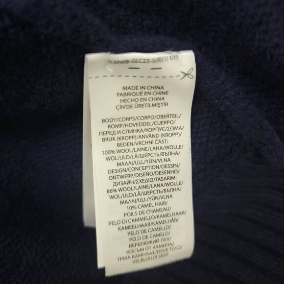 Polo Ralph Lauren Heritage Bear Wool Crewneck Sweater in Navy Blue - Picture 8 of 10